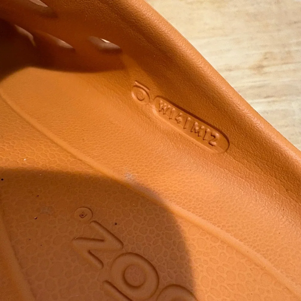 Oboz Whakatapu Recovery Clog Slides Mens Orange Size 12 Comfort Slip On Shoes